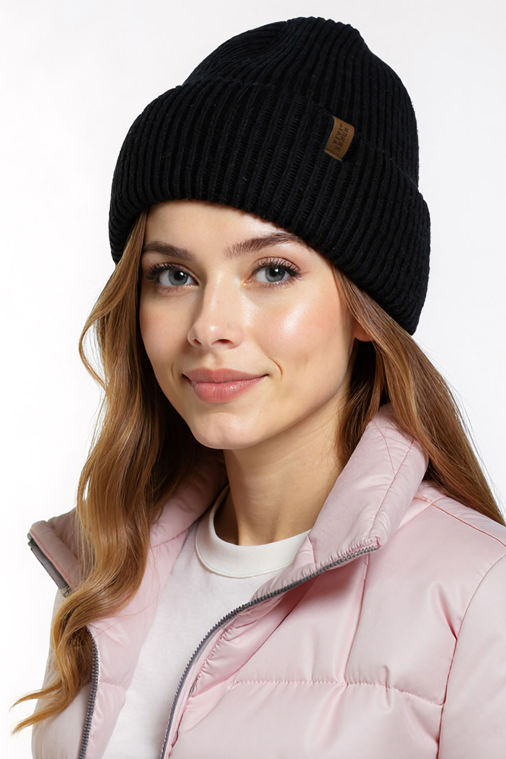 Vivisence Women Winter Hat Merino Wool Blend Knit Snug Fit For Cozy Warmth, Black