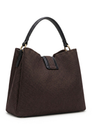 Vivisence Women Top Handle Bag Magnetic Flap and Strap for Daily Use Organized, Brown