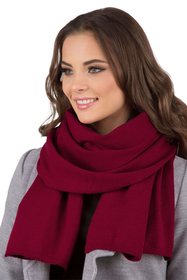 Vivisence Women's Winter Scarf Knitted Warm Comfortable For Cold Days 7102, maroon