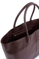Vivisence Shoulder Bag Women Polyurethane Large Shopper Tote, brown