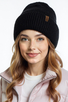 Vivisence Damen Mütze Schal Set Mit Merinowolle Für Wärme Und Stil Täglich, Schwarz