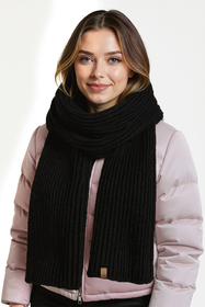 Vivisence Women Winter Hat And Scarf Set Merino Blend Warm Everyday Comfort, Black