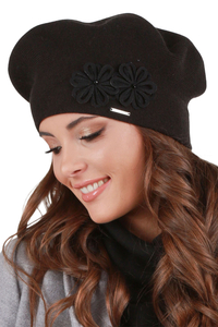 Vivisence Warm Thick Winter Beret For Women Ideal For Cold Days 7007, black
