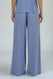 Vivisence Femme Pantalon de Pyjama Tricot Respirant Confort Pour la Nuit 2102, bleu ciel