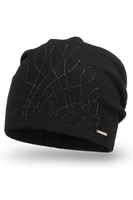 Vivisence Classic Cut Winter Hat For Women Warm And Comfortable Wool 7011, black