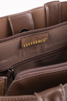 Vivisence Damen Handtasche 3 Kammern Stil und Komfort für Jeden Tag, Braun