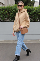 Vivisence Women's Crossbody Zipper Pocket Wide Adjustable Strap, brown