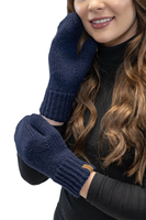 Vivisence Women's Winter Mittens Comfort On Cold Days 7015, navy blue
