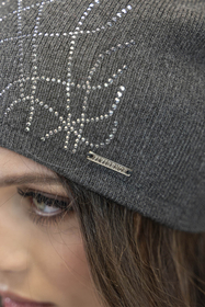 Vivisence Classic Cut Winter Hat For Women Warm And Comfortable Wool 7011, dark grey