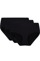 Vivisence smooth women's 3-pack briefs 4013, black