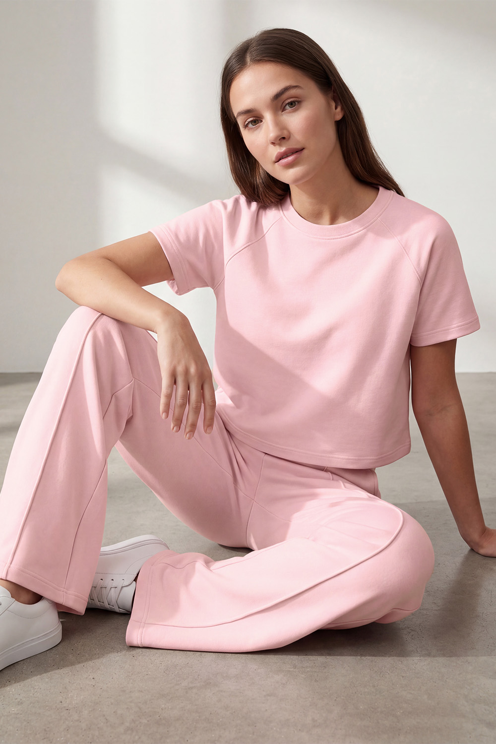Vivisence Femme Ensemble De Détente Maille Douce Et Élastique Confort Quotidien, rose