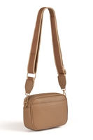 Vivisence Sac Bandoulière Femme Fermeture éclair Sangle Large et Réglable, marron