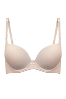 Vivisence Push Up BH Damen Mikrofaser Doppelpolsterung Hebt Und Vergrößert, beige