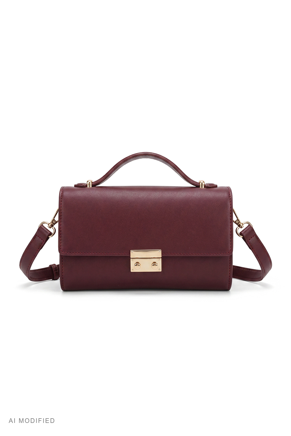 Vivisence Crossbody Bag Women Synthetic Leather Adjustable Strap Everyday, maroon