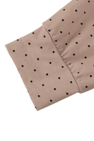 Vivisence Pyjama Deux pièces pour Femme Coton Manches Longues 2023, beige