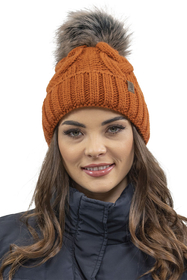 Vivisence Women Winter Hat Scarf And Gloves Set Soft Fleece Lining Cozy Warmth, orange