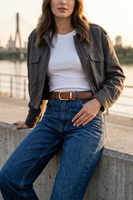 Vivisence Ceinture Femme Fermeture Serrage Slim Moderne Confort Quotidien P0005, marron
