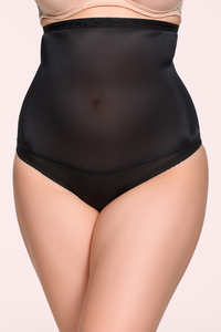 Vivisence Damen Shapewear Unterhose Baumwolle Hoher Bund Schlanke Figur 4101, Schwarz