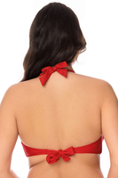 Vivisence Bikini Oberteil Damen Weiche Cups Mit Bügel Betont Dekollete, rot