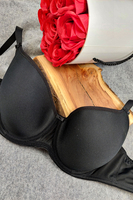 VIVISENCE Soutien Gorge Rembourré Femme Sans Coutures Bonnets Moulés Confort Optimal Maintien Idéal Pour Poitrine Généreuse, noir