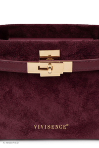 Vivisence Damen Schultertasche aus Polyester, weinrot