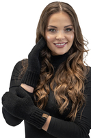 Vivisence Moufles Femme Hiver Confort Pour Les Journées Froides 7015, noir