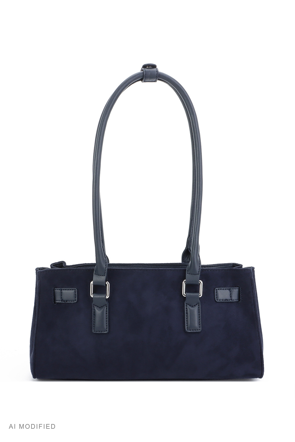 Vivisence Shoulder Bag for Women Polyester Suede Effect Everyday Handbag, dark blue