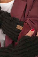 Vivisence Damen Strickhandschuhe Weiche Wärme Für Kalte Tage, Schwarz