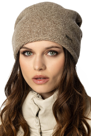 Vivisence Bonnet Femme En Laine Chaude Style Classique Hiver Automne 7087, beige mélange