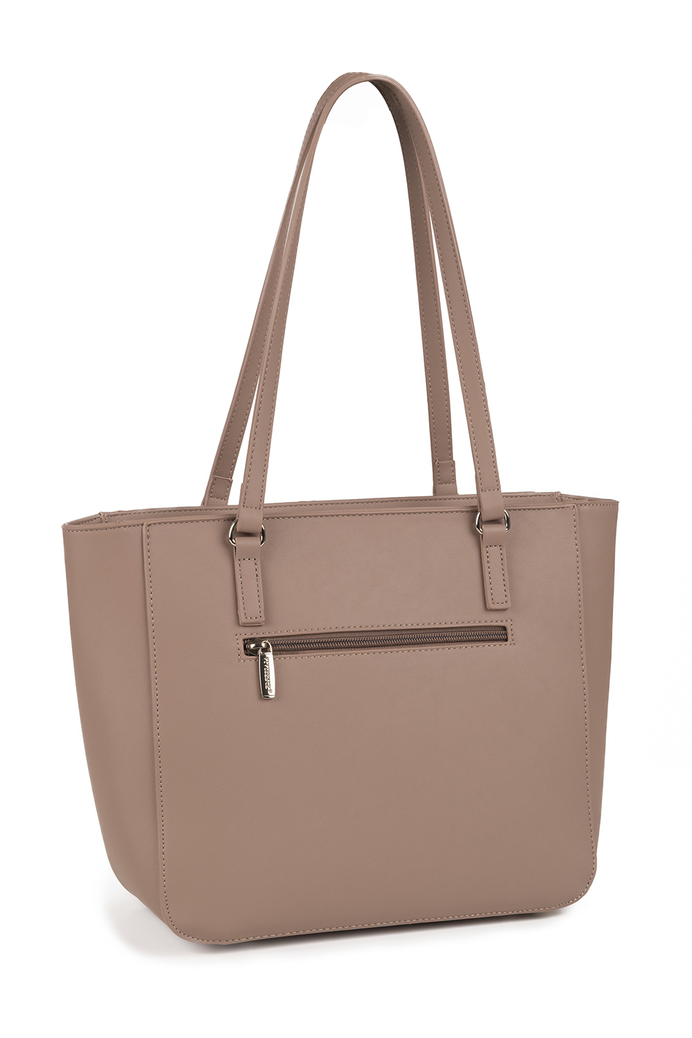 Vivisence Sac À Épaule Femme Fermeture Zippée Compact Idéal Au Quotidien, taupe