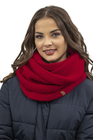 Vivisence Loop Schal Strick Zweimal Gefaltet Ideal Wärm Für Wintertage 7103, rot