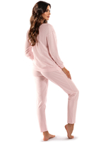 Vivisence Pyjama Deux pièces pour Femme Coton Manches Longues 2023, rose