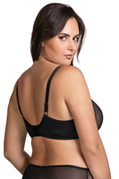 Vivisence Non-Padded Bra Elegant Lace Cups Comfortable Support for Everyday 1080, Black