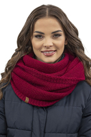 Vivisence Women Winter Hat Scarf And Gloves Set Soft Fleece Lining Cozy Warmth, maroon