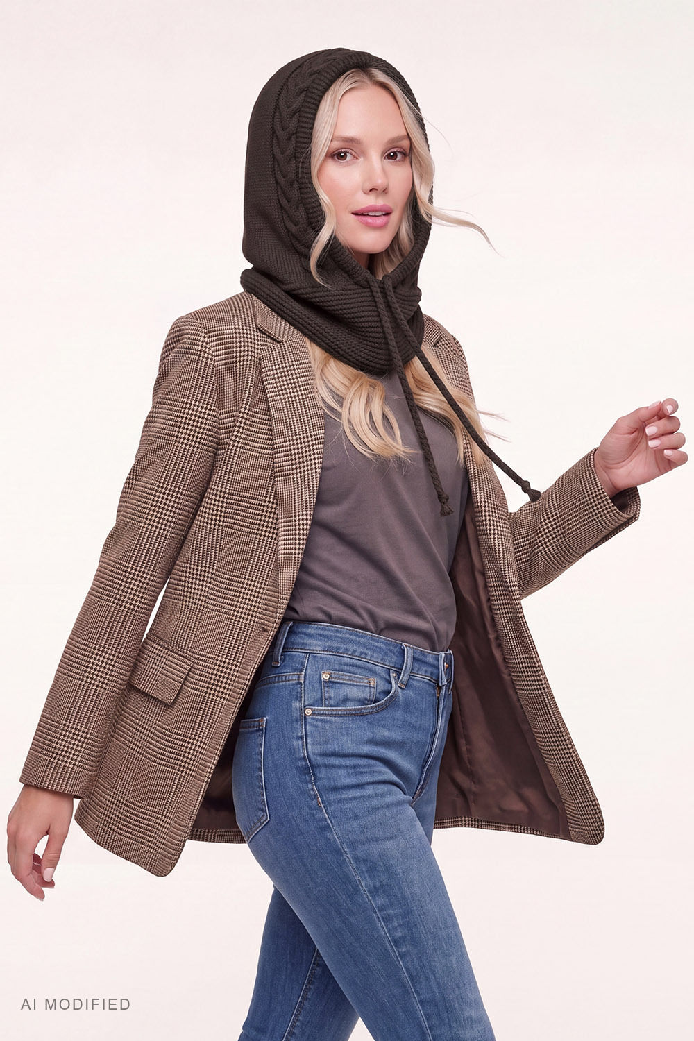 Headwear hood, Brown