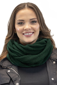 Vivisence Loop Scarf For Women Fashionable Cozy Double Layer Warm Yarn 7019S, green