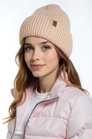 Vivisence Femme Ensemble Bonnet Echarpe Hiver Laine Merinos Douce Chaleur, beige