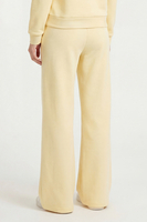 Vivisence Women’s Pull On Trousers, Soft Knit Smart Casual Trousers with Front Crease, Flared Leg and Side Pockets, banana