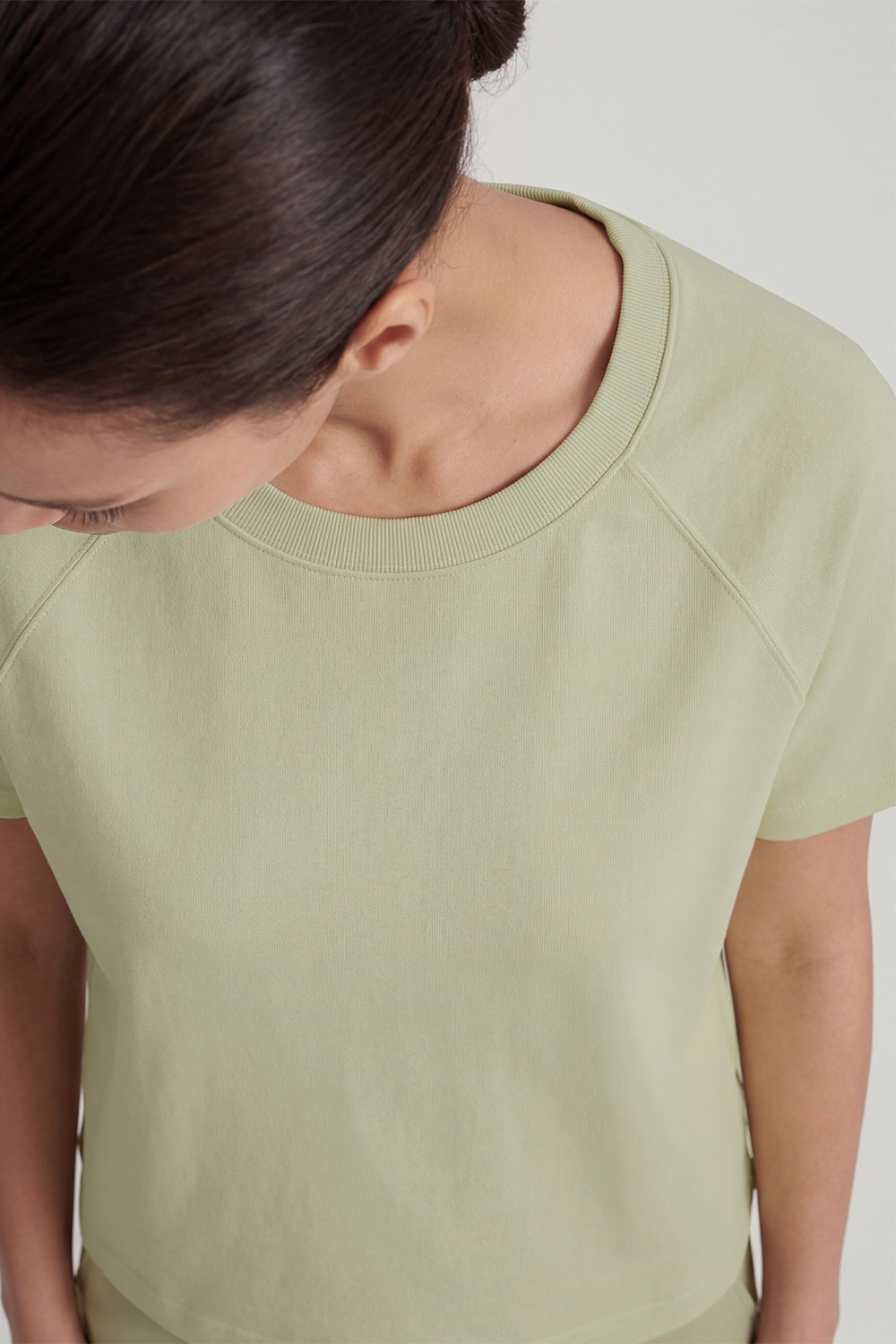 Vivisence T-Shirt Femme Manches Courtes Col Rond Confort Doux Quotidien, olive