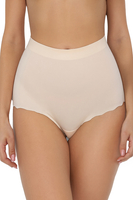 Vivisence Damen Shapewear Unterhose Hoher Bund Nahtlos Lasercut-Technik 4105, Beige
