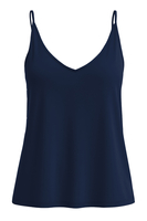 Vivisence Women's Pyjamas Top Viscose Shoulder Straps V-Neck 2200, dark blue