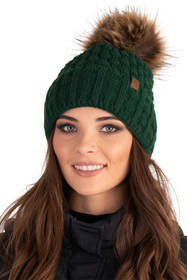 Vivisence Damen Winter Set Mütze Schal Fäustlinge Fleecefutter Gegen Kälte, grün