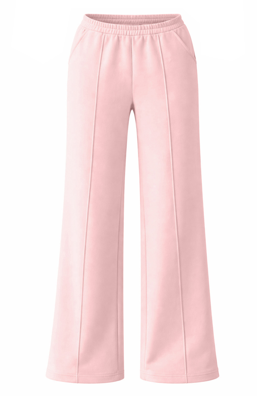 Vivisence Femme Pantalon De Survêtement Pli Devant Taille Élastique Confort, rose