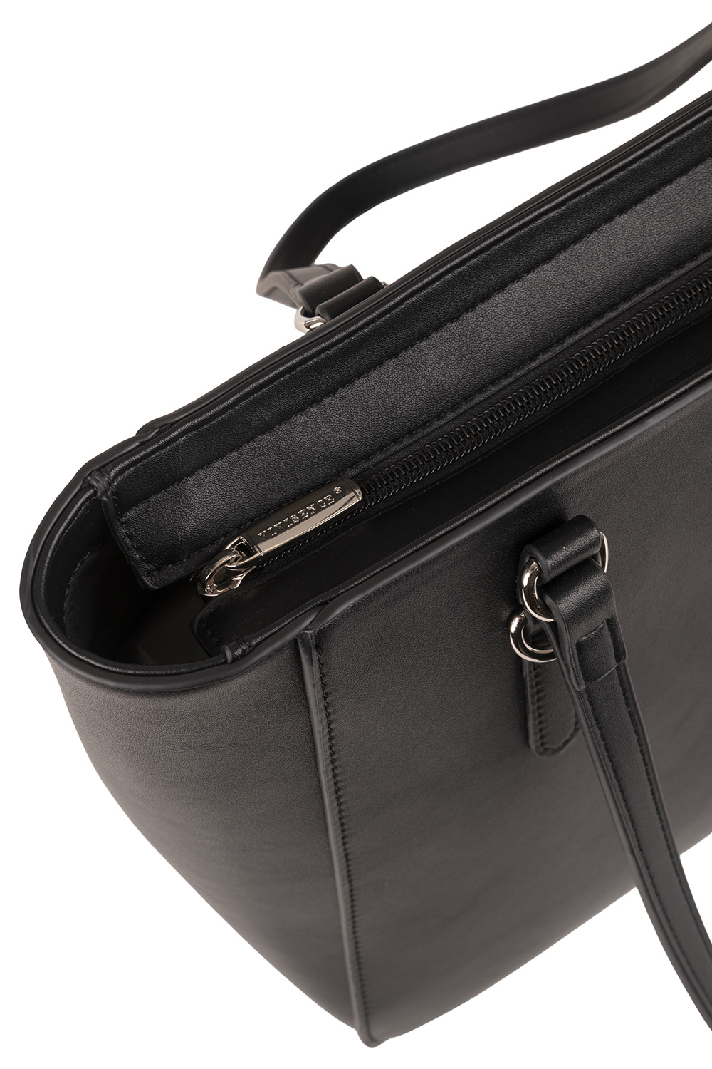 Vivisence Sac À Épaule Femme Fermeture Zippée Compact Idéal Au Quotidien, noir