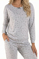 Vivisence Two-piece women's pyjama set 2023, Grey