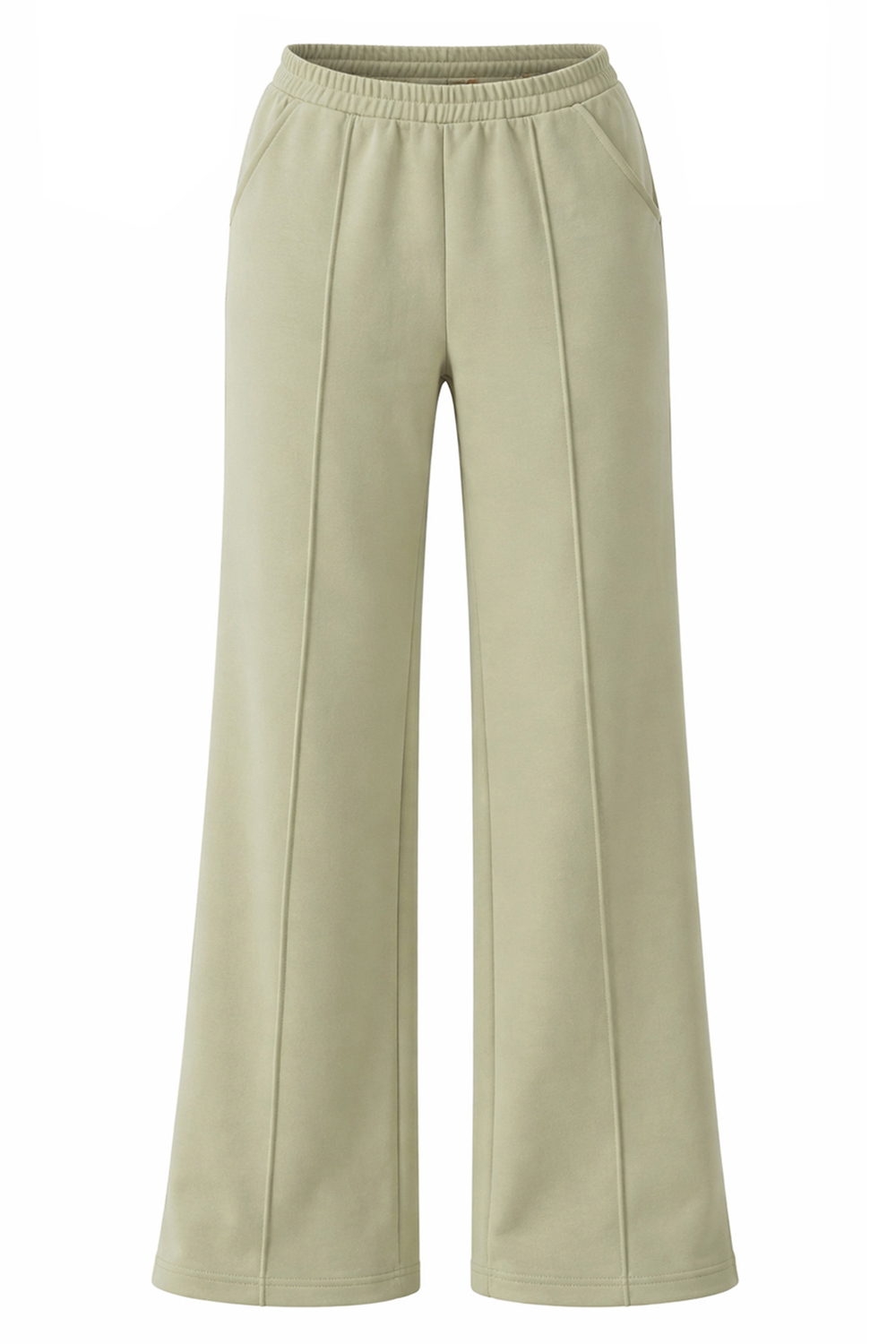 Vivisence Femme Pantalon De Survêtement Pli Devant Taille Élastique Confort, olive