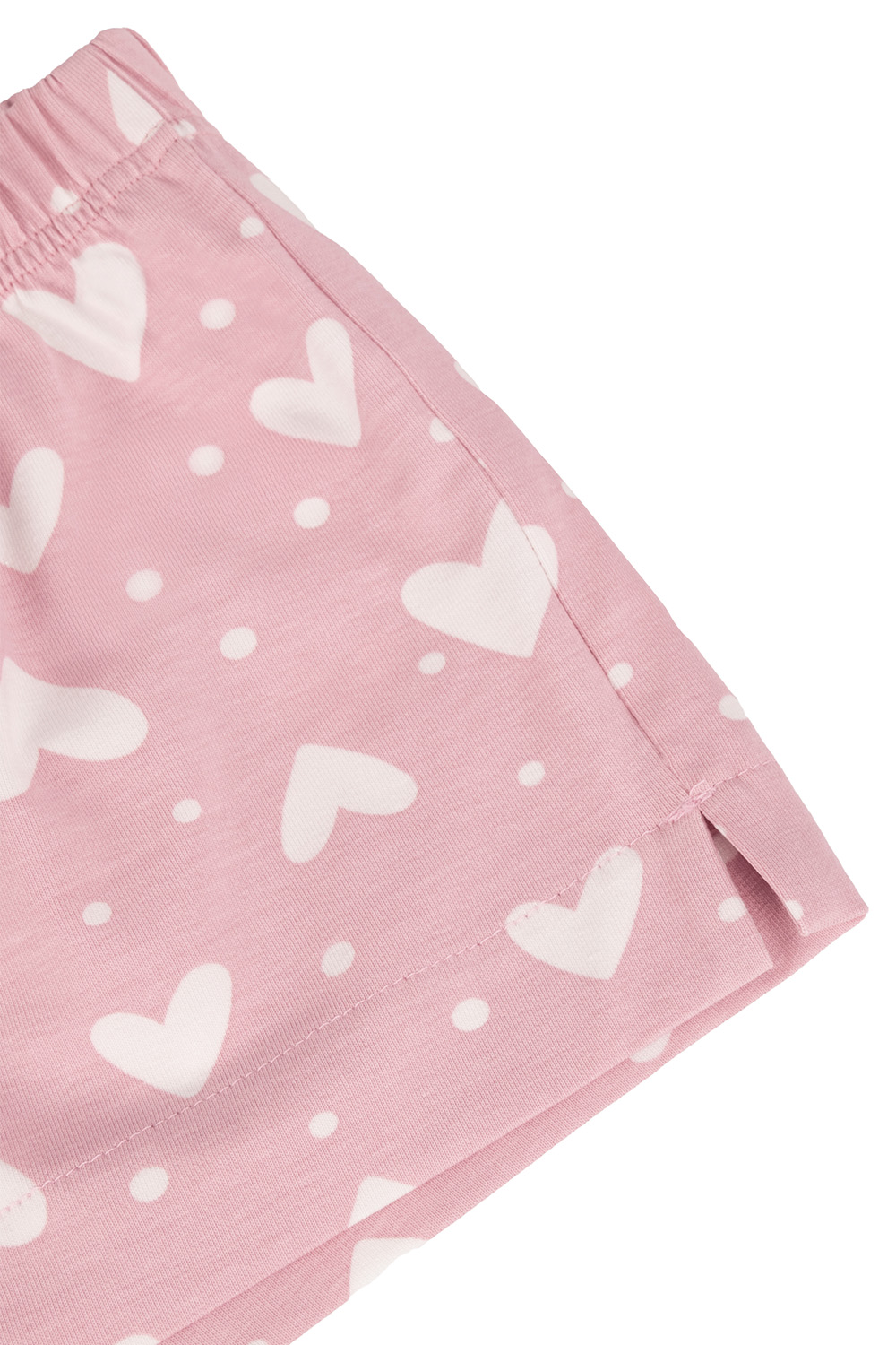 Vivisence Women Pyjama Set V Neck Short Sleeve Cotton Jersey Comfort Sleep, light pink