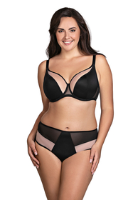 Vivisence Non-Padded Bra Soft Mesh Elegant Bra Upper Cups Smooth Lower Cups Adjustable Straps Supportive Wires for a Feminine Look and Optimal Comfort,