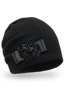 Vivisence Bonnet Femme Hiver En Laine Douillet Élégant Pour L’Automne 7080, noir