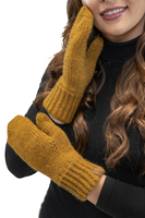 Vivisence Moufles Femme Hiver Confort Pour Les Journées Froides 7015, jaune foncé
